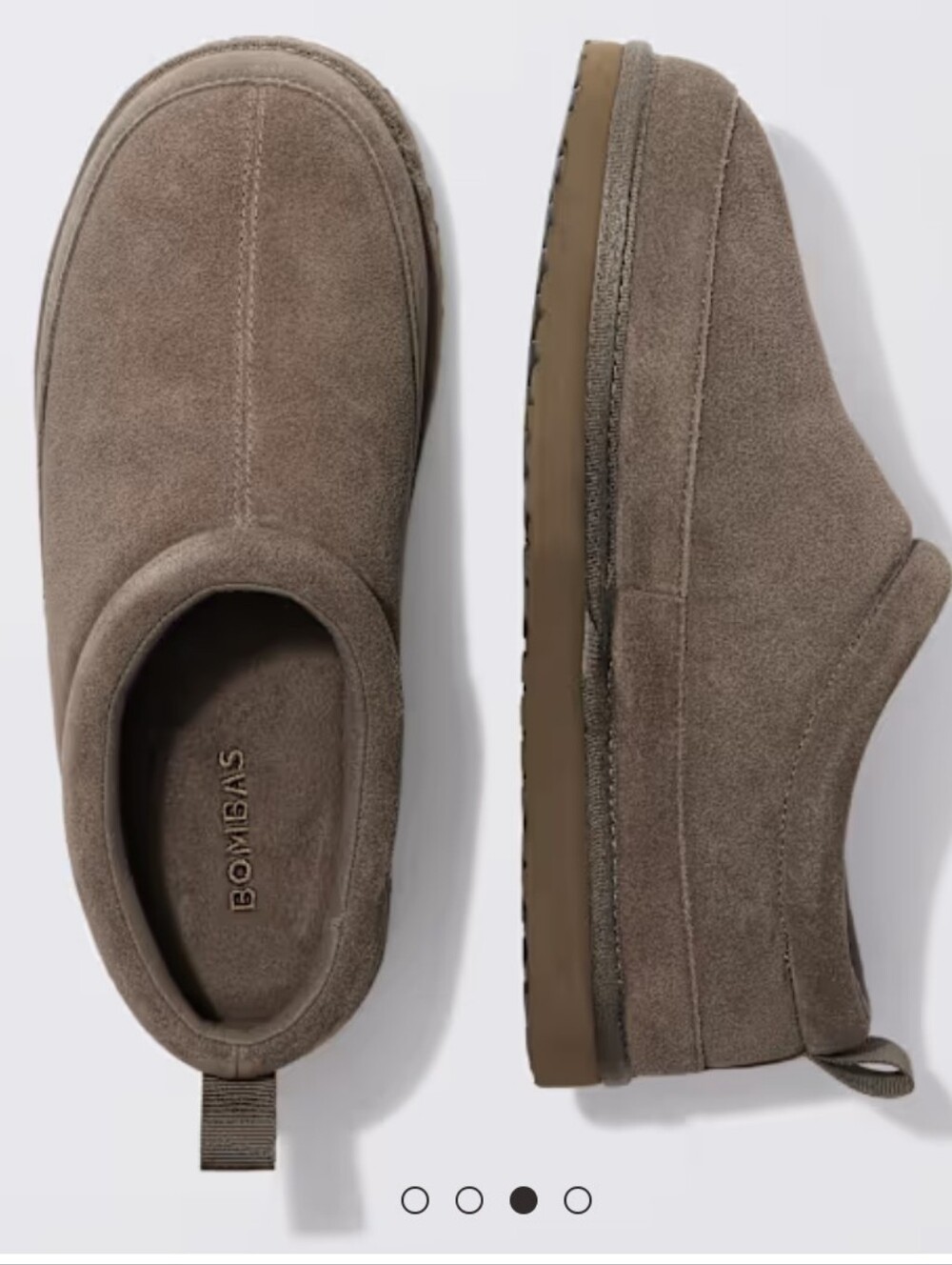 Bombas Women Saturday Suede Slip-On — Size 6 Mushroom Grey